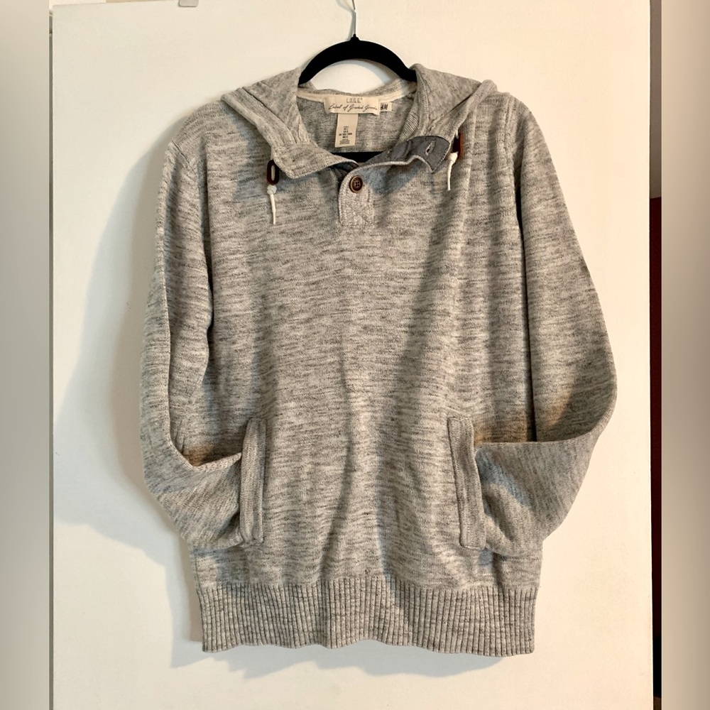 L.O.G.G. Grey cotton hoodie